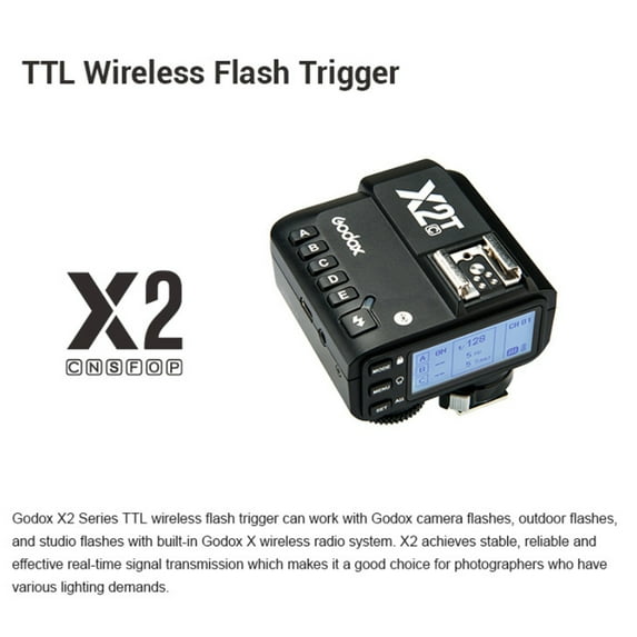 GODOX X2T-N TTL Wireless Flash Trigger Transmitter with 2×Godox X1R-N Receiver for Nikon Camera Flash Speedlight Speedlite, 1/8000s HSS, TCM Function, 5 Separate Group Buttons X1T Upgrade Version