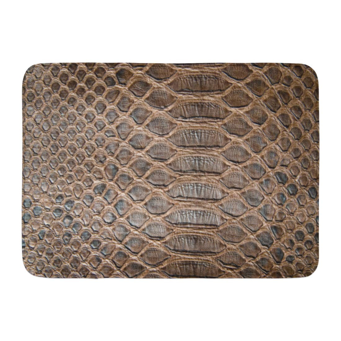 Blue Snakeskin Print Floor Mat