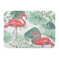 thumbnail image 1 of GODPOK Abstract Pink Modern Watercolor Tropical Pattern with Leaves Birds Flamingo on White Red Spring Beautiful Rug Doormat Bath Mat 23.6x15.7 inch, 1 of 1