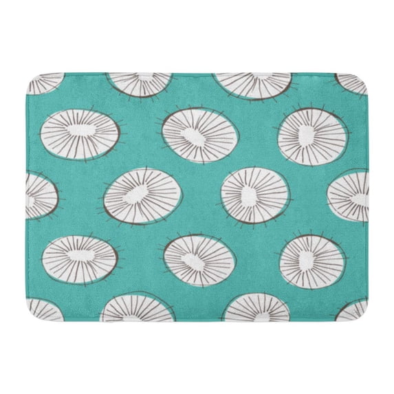 GODPOK Abstract Shape Design with 50S Style Mid Century Modern Circle Drawings for All and Purposes Raster 1950S Rug Doormat Bath Mat 23.6x15.7 inch