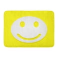 thumbnail image 1 of GODPOK Abstract Yellow Happy Face Smile Symbol Sign Round Funny Ball Rug Doormat Bath Mat 23.6x15.7 inch, 1 of 1