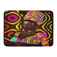 thumbnail image 1 of GODPOK African American Beauty Perfect for Expressing Themes of Diversity Hairstyles and Makeup on Colorful Rug Doormat Bath Mat 23.6x15.7 inch, 1 of 1