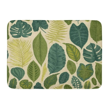 GODPOK Anniversary Beige Leaf Vintage Floral Pattern Exotic Leaves Botanical Classic Green Colorful Drawing Rug Doormat Bath Mat 23.6x15.7 inch price history and forecast - GODPOK