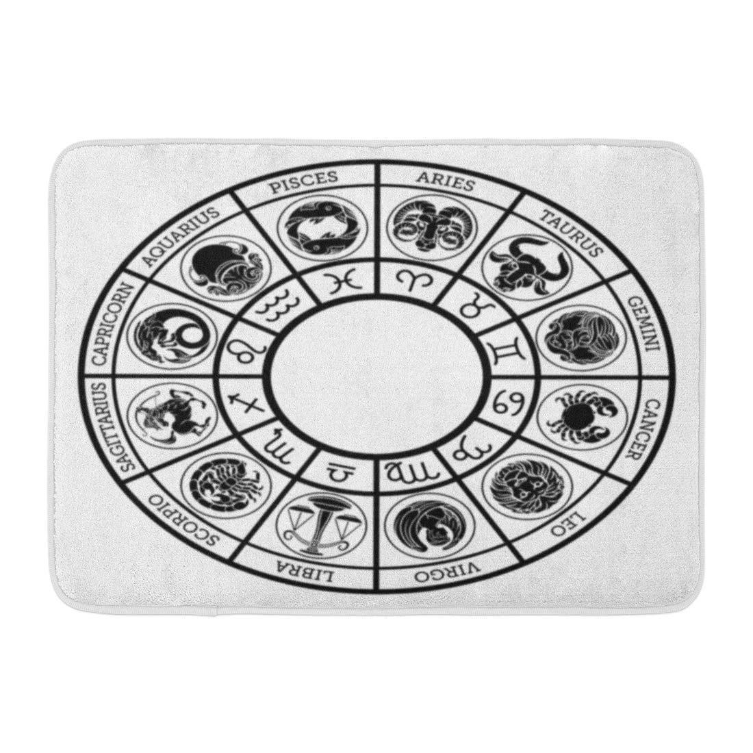 GODPOK Aquarius Black Abstract Star Signs Horoscope Astrology Zodiac