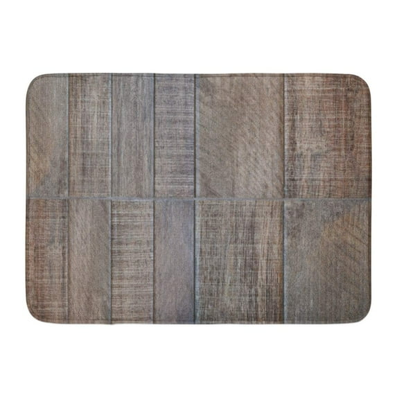 GODPOK Architecture Black Wood It is Dark Brown Ceramic for Pattern and Gray Abstract Bathroom Rug Doormat Bath Mat 23.6x15.7 inch