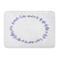 thumbnail image 1 of GODPOK Aromatherapy Purple Vintage Botanical Watercolor Lavender Wreath Flowers White Colorful Aroma Beautiful Rug Doormat Bath Mat 23.6x15.7 inch, 1 of 1