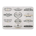thumbnail image 1 of GODPOK Badge Wedding Typographic Save The Date Label Design Stamp Retro Rug Doormat Bath Mat 23.6x15.7 inch, 1 of 1