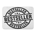 thumbnail image 1 of GODPOK Badge White Best Round Grunge Black Stamp Circle Rug Doormat Bath Mat 23.6x15.7 inch, 1 of 1