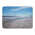 thumbnail image 1 of GODPOK Birds Blue Beach Sea Gulls at Gulf Shores Alabama Beautiful Coast Rug Doormat Bath Mat 23.6x15.7 inch, 1 of 1