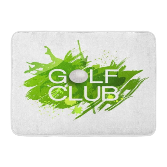 GODPOK Blank Green Ball Golf Club Design White Badge Champion Rug Doormat Bath Mat 23.6x15.7 inch