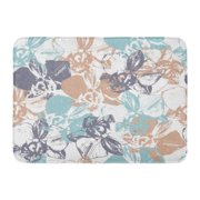 GODPOK Buds Abstract Floral with Orchids Botany Contour Rug Doormat Bath Mat 23.6x15.7 inch