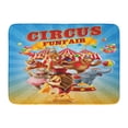 thumbnail image 1 of GODPOK Cartoon Scene Circus Funfair with Animals Bear Carnival Rug Doormat Bath Mat 23.6x15.7 inch, 1 of 1