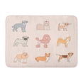 thumbnail image 1 of GODPOK Chihuahua Beagle Various Dog Breeds Line Drawing Flat Design Animal Clip Rug Doormat Bath Mat 23.6x15.7 inch, 1 of 1