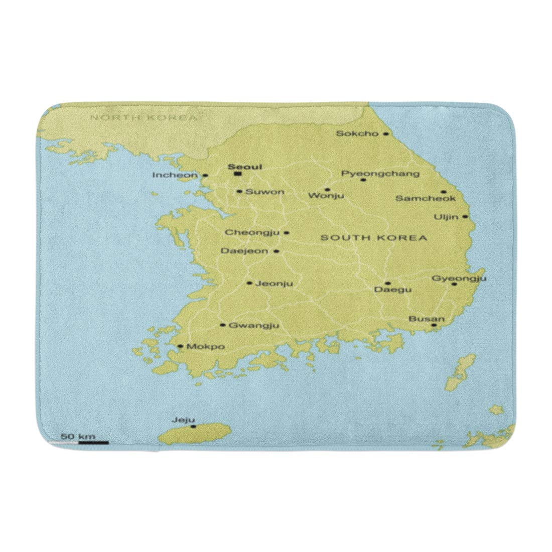 GODPOK City Map of South Korea with Important Cities and Roads Country ...