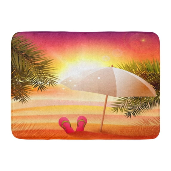 GODPOK Coast Colorful Time Summer Sunset on The Beach Cloud Color Rug Doormat Bath Mat 23.6x15.7 inch