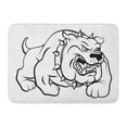 thumbnail image 1 of GODPOK Collar Bulldog Bull Dog Mascot Cartoon British Tattoo Angry Face Rug Doormat Bath Mat 23.6x15.7 inch, 1 of 1