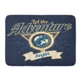thumbnail image 1 of GODPOK Color Experience Let The Adventure Begin Emblem Climbing Compass Rug Doormat Bath Mat 23.6x15.7 inch, 1 of 1