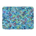 thumbnail image 1 of GODPOK Colorful Geometric Abstract Pattern with Variety of Shapes and Colors in 1970S Style Multicolor Blue Rug Doormat Bath Mat 23.6x15.7 inch, 1 of 1
