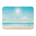 thumbnail image 1 of GODPOK Colorful Summer White Ocean Beach and Tropical Sea with Bright Sun Blue Scene Sand Rug Doormat Bath Mat 23.6x15.7 inch, 1 of 1