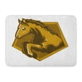 thumbnail image 1 of GODPOK Competition White Animal Jump Horse Mascot Tournament Badge Cowboy Rug Doormat Bath Mat 23.6x15.7 inch, 1 of 1