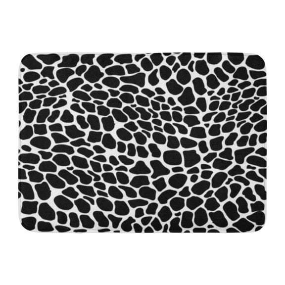 GODPOK Crocodile Lizard Reptile Skin Pattern Black and White Scale Alligator Rug Doormat Bath Mat 23.6x15.7 inch