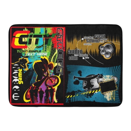 GODPOK Curves Audio Ball Bass Body Boy Club Dance Rug Doormat Bath Mat 23.6x15.7 inch