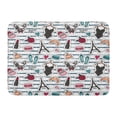 thumbnail image 1 of GODPOK Cute with Patch Badges Hearts Eiffel Tower Flower Macaroons Lingerie Lipstick Bulldog Perfume Shoes Rug Doormat Bath Mat 23.6x15.7 inch, 1 of 1