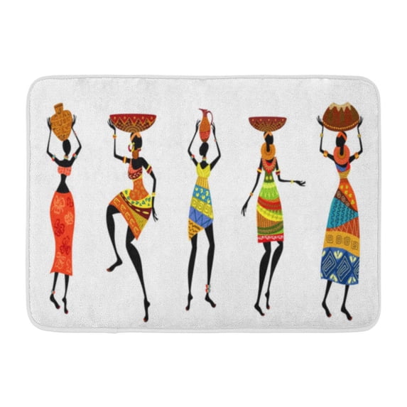 GODPOK Dance Africa African Women in Traditional Dress Zulu Culture Rug Doormat Bath Mat 23.6x15.7 inch