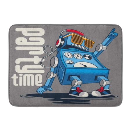 GODPOK Dance Funny Cute Vintage Dancer Robot Party Cool Cartoon Rug Doormat Bath Mat 23.6x15.7 inch