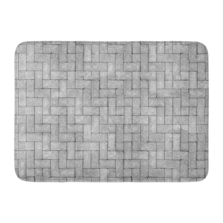 GODPOK Distress Border Grunge Black White The Bricks Circles Lines Cracks Abstract Dark Vintage Dirty Rug Doormat Bath Mat 23.6x15.7 inch