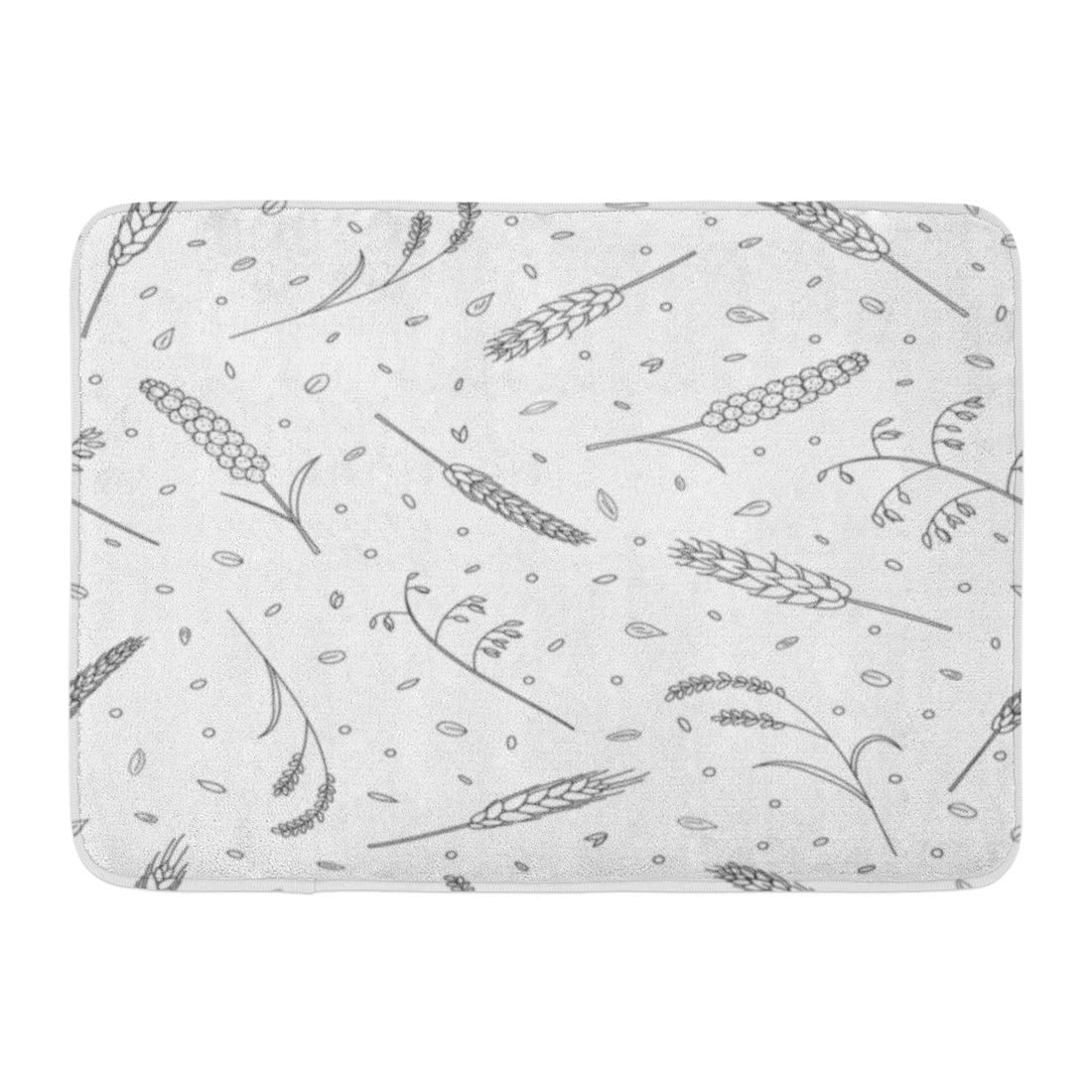 GODPOK Doodle Wheat Black and White with Hand Drawn Outline Cereals ...