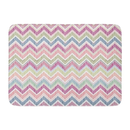 GODPOK Drawn White Abstraction Abstract Geometric Doodle Zig Zag Line Zigzag Pencil Drawing Collection Floor Rug Doormat Bath Mat 23.6x15.7 inch