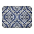 thumbnail image 1 of GODPOK Eastern Style Beige Monochrome Ornamental Lace Tracery on Blue Ornate Floral for Endless Contrast Rug Doormat Bath Mat 23.6x15.7 inch, 1 of 1