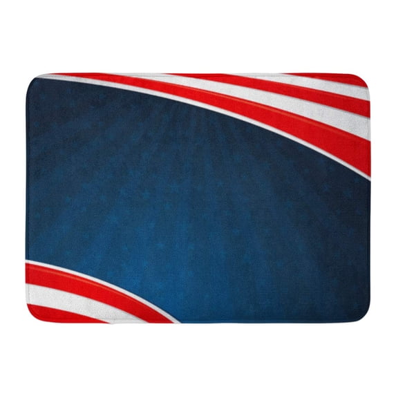 GODPOK Election Blue Star Fourth of July America Red Stripes Flag Rug Doormat Bath Mat 23.6x15.7 inch