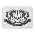 thumbnail image 1 of GODPOK Engine Biker Motorcycle Machine Skull Ribbon Tattoo Custom Rug Doormat Bath Mat 23.6x15.7 inch, 1 of 1