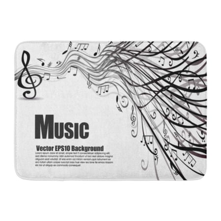 GODPOK Festival Music Musical Disco with Circles and Splash Jazz Note Rug Doormat Bath Mat 23.6x15.7 inch