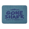 thumbnail image 1 of GODPOK Fin Blue Beach of Shark and California Emblem Graphic Rug Doormat Bath Mat 23.6x15.7 inch, 1 of 1