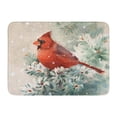 thumbnail image 1 of GODPOK Fir Red Christmas Winter Cardinal Bird Hand Watercolor Tree Holidays Rug Doormat Bath Mat 23.6x15.7 inch, 1 of 1