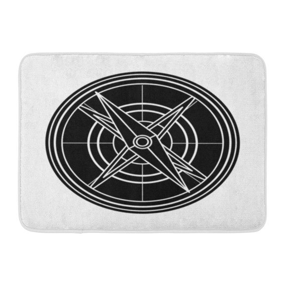 GODPOK Flat Adventure Compass Symbol Arrow Cartography Direction Discovery East Geography Rug Doormat Bath Mat 23.6x15.7 inch