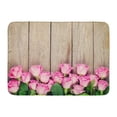 thumbnail image 1 of GODPOK Garden Purple Day Pink Roses Bouquet Over Wooden Table Top View with Copy Space Toned Blossom Above Rug Doormat Bath Mat 23.6x15.7 inch, 1 of 1