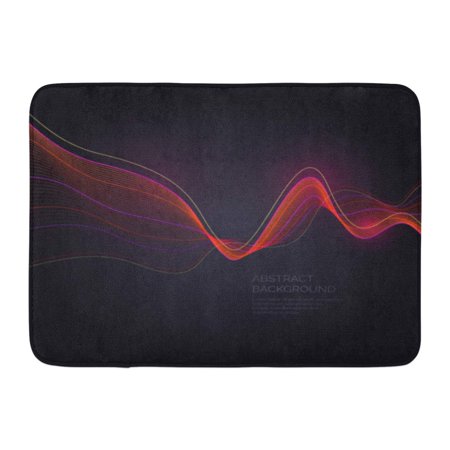 GODPOK Grid Data Abstract Dynamic Waves Particles Line Music Rug Doormat Bath Mat 23.6x15.7 inch