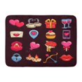 thumbnail image 1 of GODPOK Heart Pink Game Cartoon Love and Passion Stickers for Valentine's Day Items Design Red Valentine Lock Rug Doormat Bath Mat 23.6x15.7 inch, 1 of 1