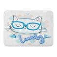 thumbnail image 1 of GODPOK Hello Kitty Hand Drawn Cute Cat Girls Ears Adorable Rug Doormat Bath Mat 23.6x15.7 inch, 1 of 1