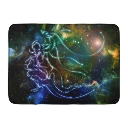 GODPOK Human Series Composed of Lines and Abstract Graphic and Suitable for The Projects on Mind Spirit Poetry Rug Doormat Bath Mat 23.6x15.7 inch