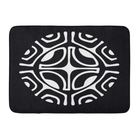 GODPOK Marquesan Cross is Symbol Which in Polynesian Tattoo Designs Ita to Symbolize Balance Between and Harmony Rug Doormat Bath Mat 23.6x15.7 inch