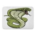 thumbnail image 1 of GODPOK Mascot Black Tatoo of King Cobra Snake with Hood Out About to Strike Green Mean Coiled Rug Doormat Bath Mat 23.6x15.7 inch, 1 of 1