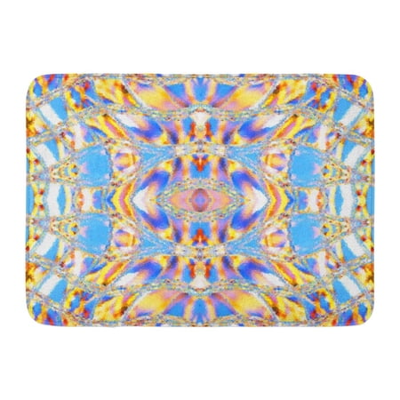 GODPOK Melting Colorful Symmetrical Abstract Rectangle Horizontal Ceramic Tiles and Design Aspect Ratio 3 Rug Doormat Bath Mat 23.6x15.7 inch