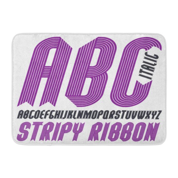 GODPOK Modern Uppercase Alphabet Letters ABC Collection Classic Italic Condensed Bold Script from to Z Creation Rug Doormat Bath Mat 23.6x15.7 inch