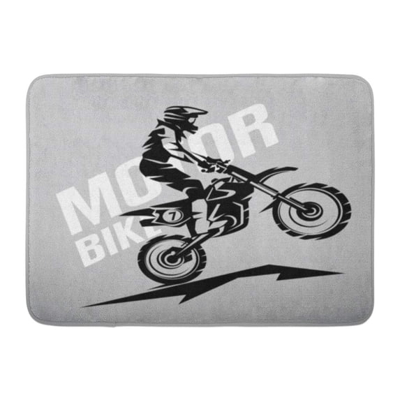 GODPOK Moto Biker Motocross Symbol Design for Dirt Motorbike Rug Doormat Bath Mat 23.6x15.7 inch