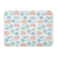 thumbnail image 1 of GODPOK Nature Drawing Sea Style Pattern with Shells Seastar and Corals Graphic Star Rug Doormat Bath Mat 23.6x15.7 inch, 1 of 1